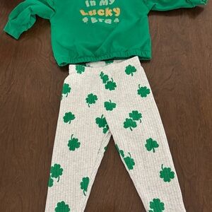 Carter's Green and White Outfit Set